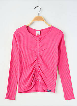 T-shirt stretch manches longues rose BOBOLI fille