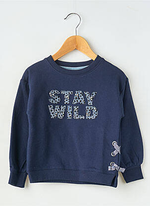 Sweat-shirt manches longues manches longues bleu BOBOLI fille