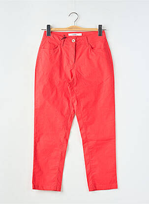 Pantalon 7/8 tissage popeline taille normale rouge ÉTYMOLOGIE femme