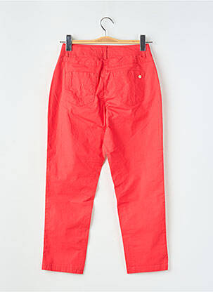 Pantalon 7/8 tissage popeline taille normale rouge ÉTYMOLOGIE femme