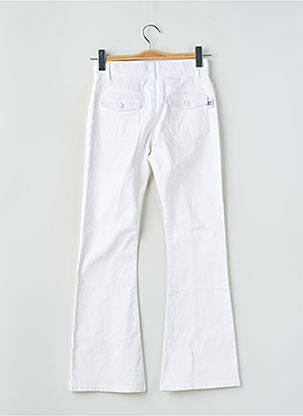 Jeans bootcut stretch taille ajustable blanc BOBOLI fille