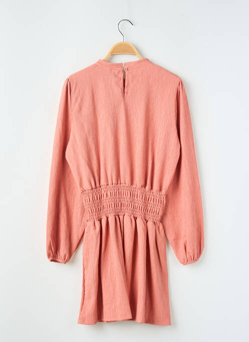 Robe mi-longue col rond manches longues rose LEVV LABEL fille
