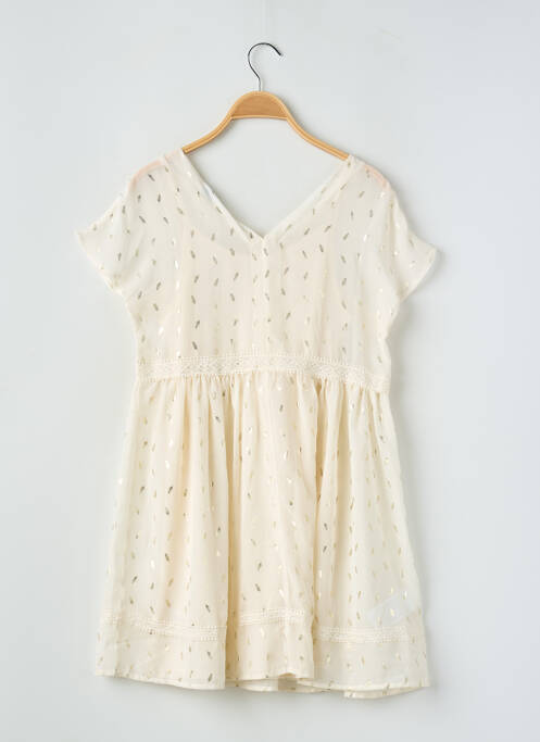 Robe mi-longue doublure manches courtes beige MAYORAL fille