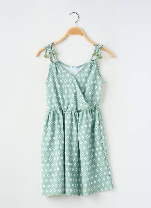Robe mi-longue fines bretelles fines bretelles vert MAYORAL fille