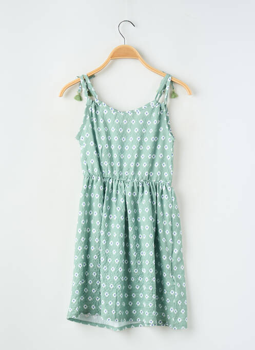 Robe mi-longue fines bretelles fines bretelles vert MAYORAL fille