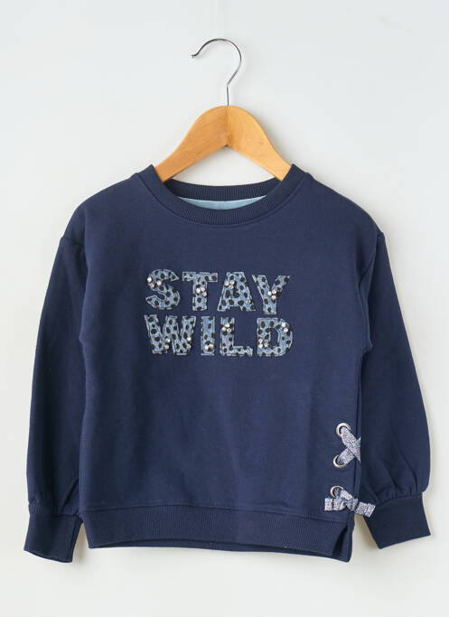 Sweat-shirt manches longues manches longues bleu BOBOLI fille
