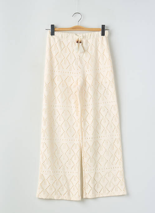 Pantalon large stretch taille élastique beige MAYORAL fille