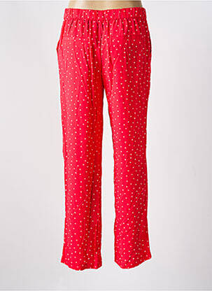 Pantalon droit tissage popeline taille normale rose ÉTYMOLOGIE femme