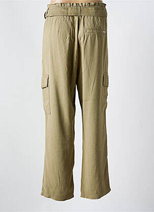 Pantalon droit tissage popeline taille normale vert GARCIA femme