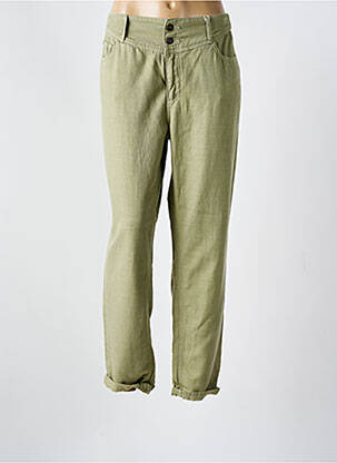 Jeans coupe droite taille normale taille normale vert C'EST BEAU LA VIE femme