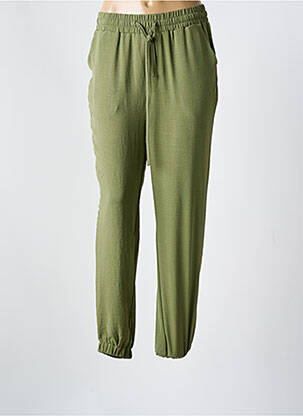 Pantalon droit tissage popeline taille normale vert TIFFOSI femme