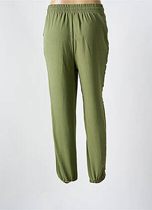 Pantalon droit tissage popeline taille normale vert TIFFOSI femme