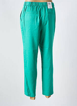 Pantalon droit tissage popeline taille normale vert C'EST BEAU LA VIE femme