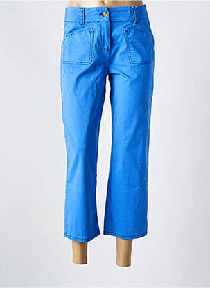 Pantalon 7/8 stretch taille normale bleu C'EST BEAU LA VIE femme
