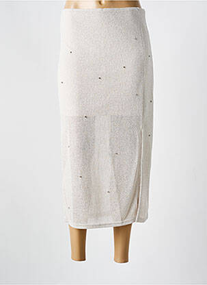 Jupe longue doublure beige TIFFOSI femme