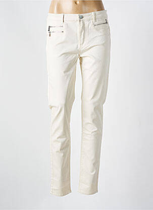 Pantalon slim beige MORGAN femme