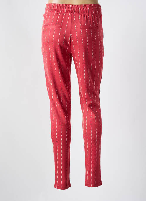 Pantalon slim taille élastique taille normale rouge ICHI femme