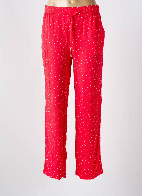 Pantalon droit tissage popeline taille normale rose ÉTYMOLOGIE femme