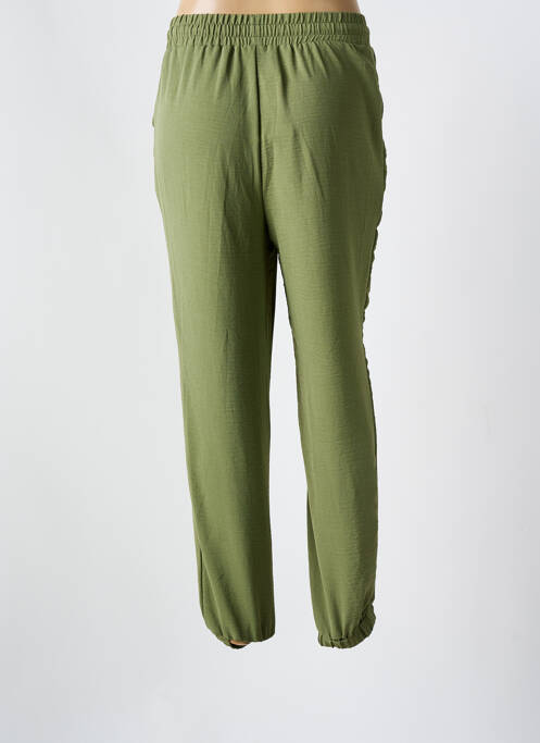 Pantalon droit tissage popeline taille normale vert TIFFOSI femme