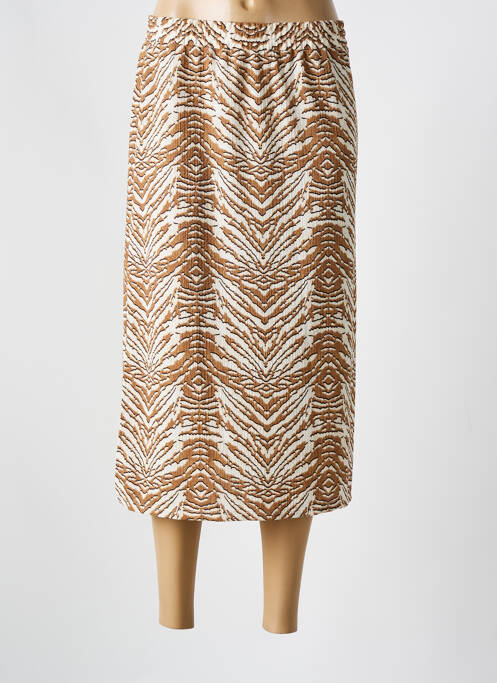 Jupe mi-longue marron GARCIA femme