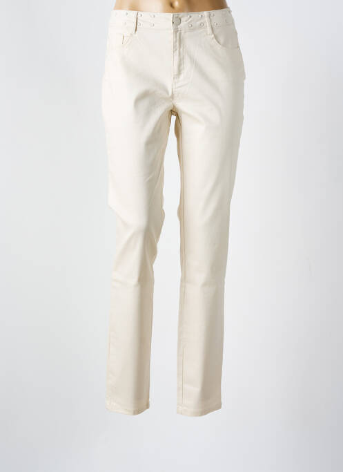 Pantalon slim beige MORGAN femme