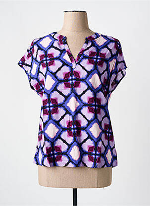 Top imprimé fantaisie manches courtes violet STREET ONE femme