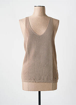Top coupe cintrée fines bretelles beige BROADWAY femme