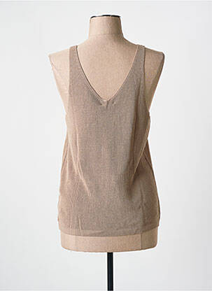 Top coupe cintrée fines bretelles beige BROADWAY femme