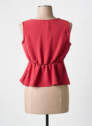 Top col v sans manche rouge TIFFOSI femme