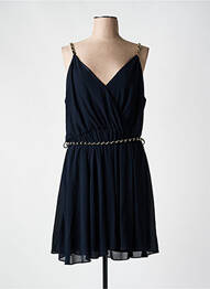 Robe courte fermeture zippée au dos fines bretelles noir MORGAN femme