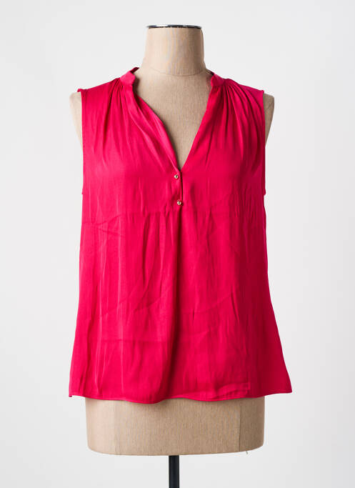 Top coupe fluide sans manche rose MORGAN femme