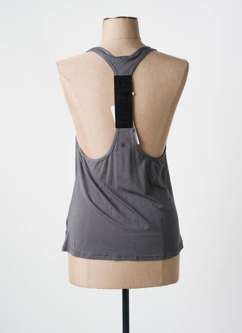 Top coupe fluide sans manche gris NO PUBLIK femme