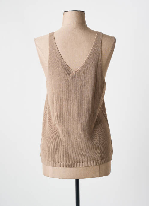 Top coupe cintrée fines bretelles beige BROADWAY femme