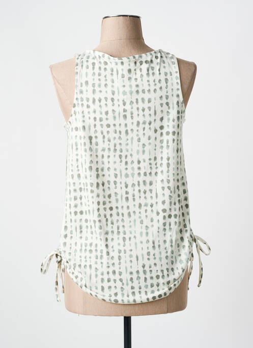 Top imprimé fantaisie sans manche vert BROADWAY femme