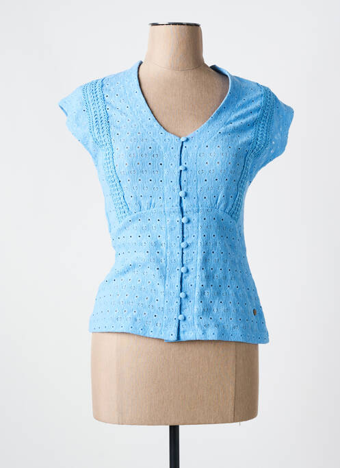 Top manches courtes manches courtes bleu GARCIA femme