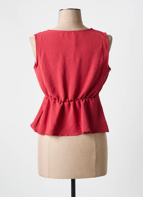 Top col v sans manche rouge TIFFOSI femme