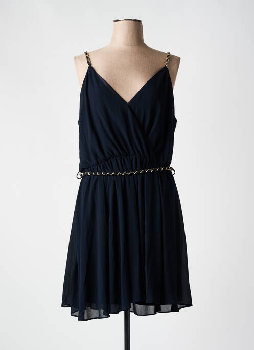 Robe courte fermeture zippée au dos fines bretelles noir MORGAN femme