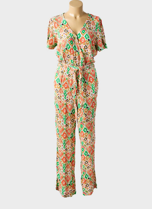 Combi-pantalon coupe fluide manches courtes vert GARCIA femme
