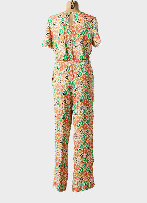 Combi-pantalon coupe fluide manches courtes vert GARCIA femme