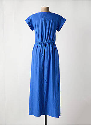 Robe longue manches courtes manches courtes bleu C'EST BEAU LA VIE femme