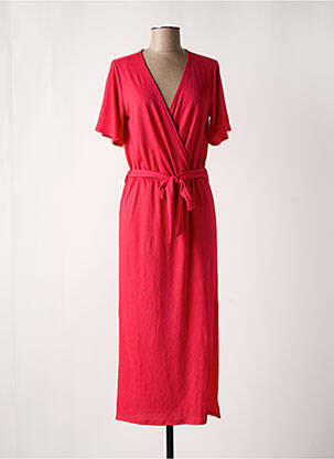 Robe longue manches courtes manches courtes rouge GARCIA femme