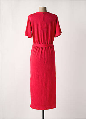 Robe longue manches courtes manches courtes rouge GARCIA femme