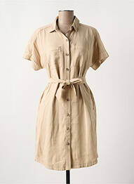 Robe courte manches courtes manches courtes beige GARCIA femme