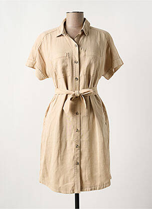 Robe courte manches courtes manches courtes beige GARCIA femme