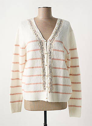 Gilet manches longues stretch beige M&G MONOGRAM femme