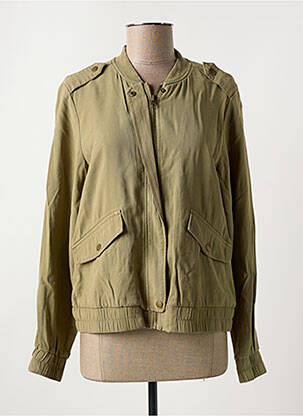 Blouson col v vert GARCIA femme