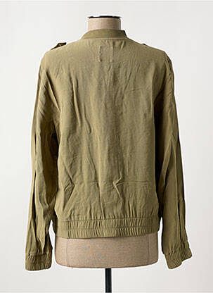 Blouson col v vert GARCIA femme