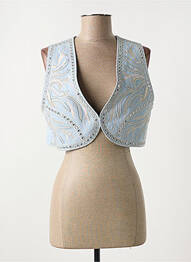Gilet sans manche doublure bleu GOLDEN LIVE femme