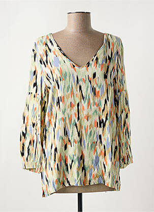 Blouse imprimé fantaisie manches longues beige GARCIA femme
