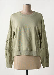 Sweat-shirt stretch manches longues vert DEELUXE femme